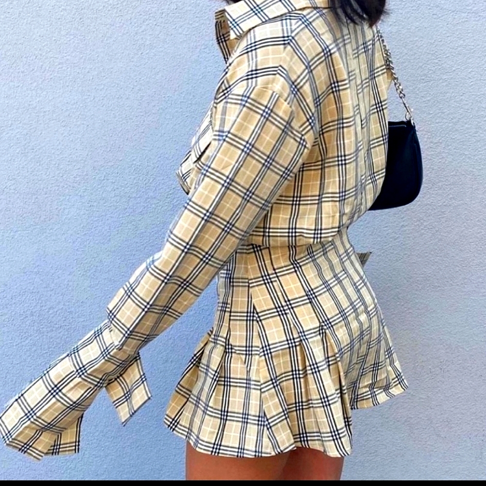Lioness plaid CoverGirl minidress xs